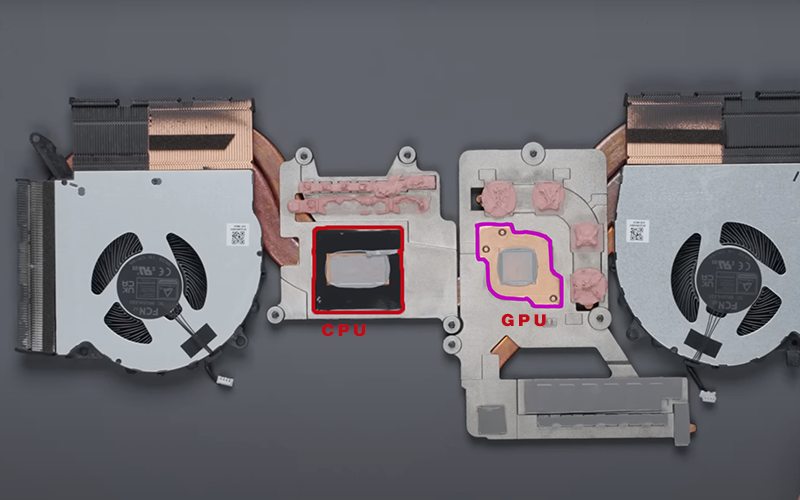 拯救者Y9000P 2023散熱模組CPU、GPU位置
