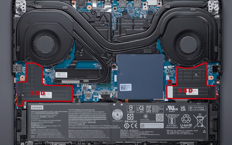 SSD散熱片的位置